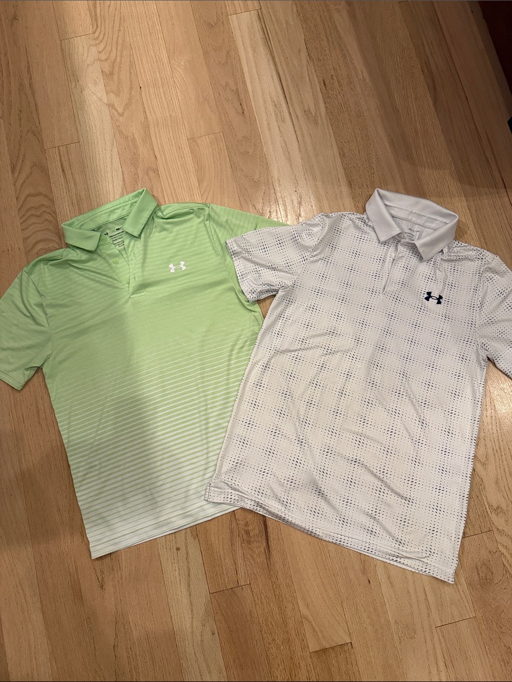 Under Armour Men’s Short Sleeve Polo Duo — Light Green & White